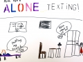 texting alone