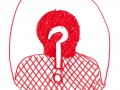 To be indistinguishable from the eye of a third party while engaging (or not) in a particular activity. the drawing above puts the silhouette of a person with no distinguishable features. By AC